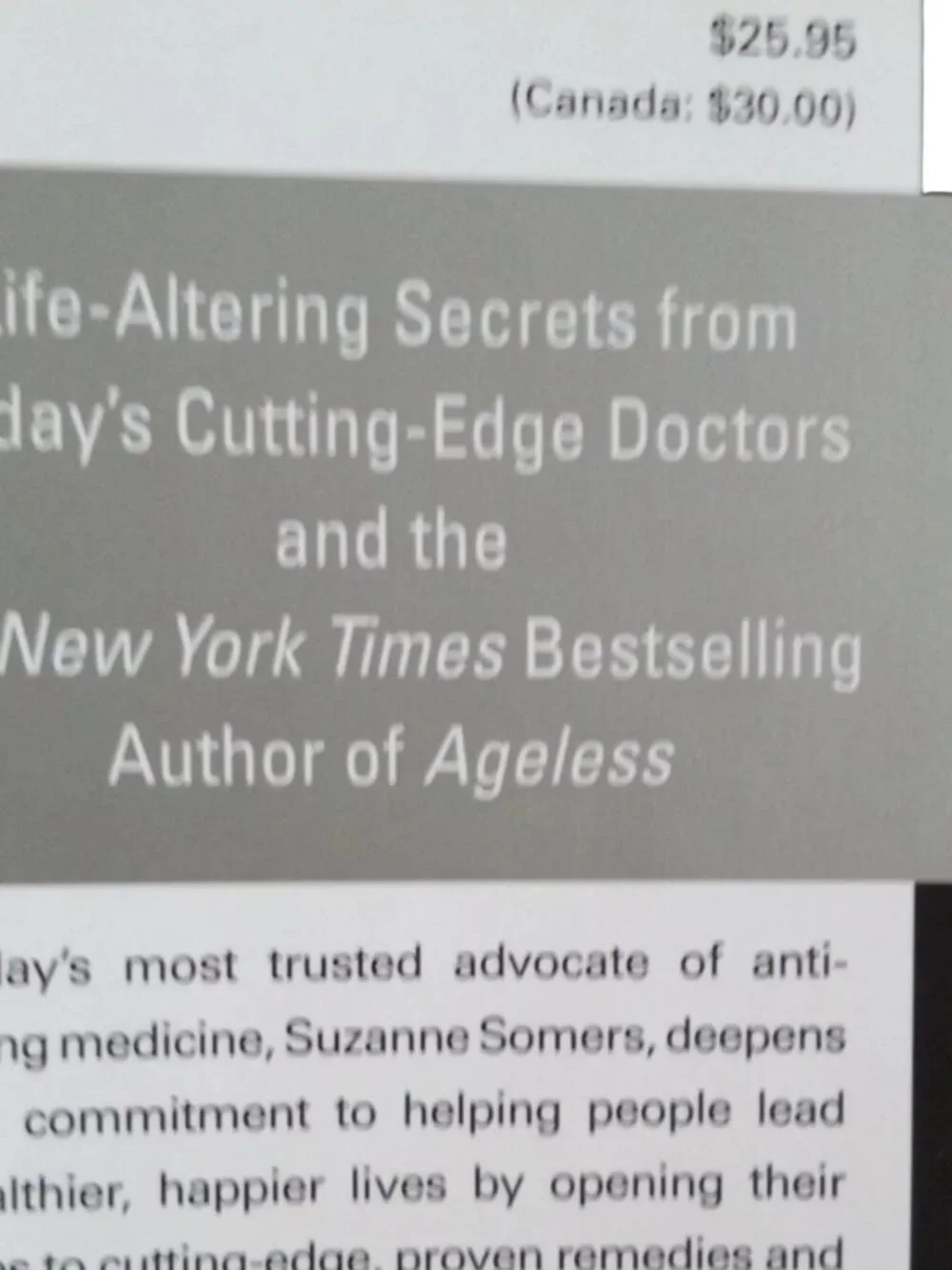Suzanne Somers book BREAKTHROUGH